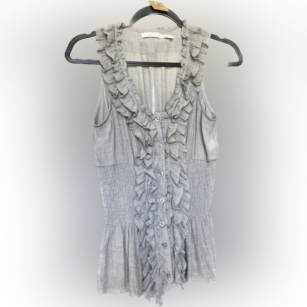 Poetry Ruffle detail sleeveless top